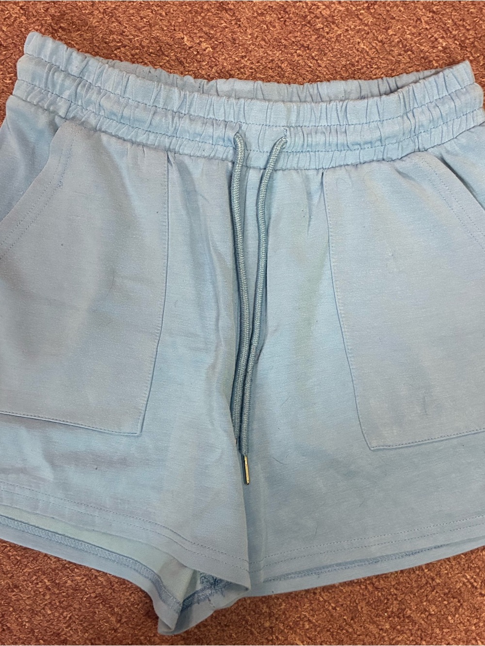 Women’s Light Blue Athletic Drawstring Shorts